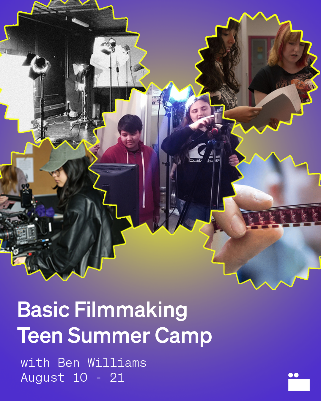 Basic Filmmaking Teen Summer Camp 2026 with Ben Williams