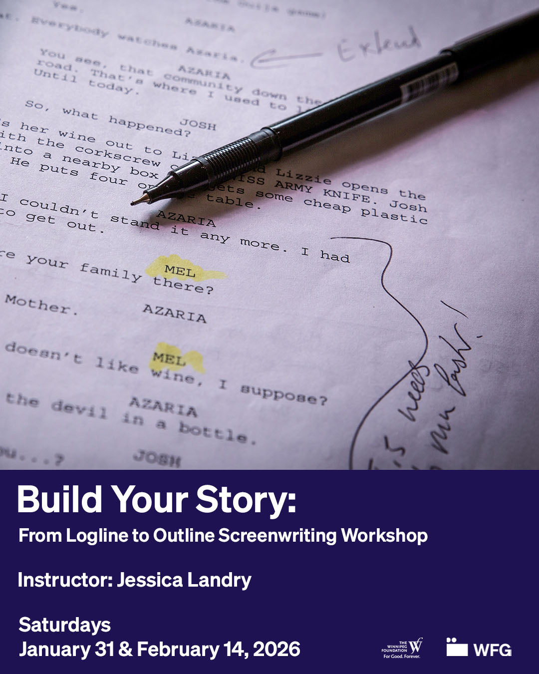 Build Your Story: From Logline to Outline Screenwriting Workshop with ...